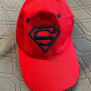 Red Superman Baseball Cap - Logo Embroidered